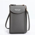bolsa crossbody feminina versatil cinza escuro
